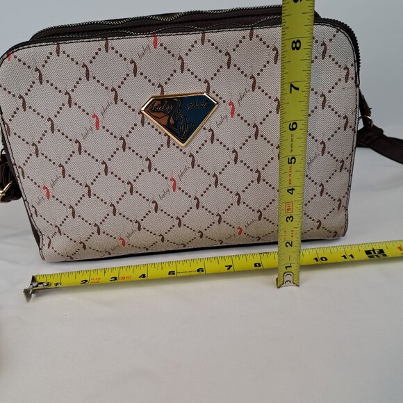 Baby Phat Cat Pattern Vegan Leather Multi Section Bag - Picture 16 of 16